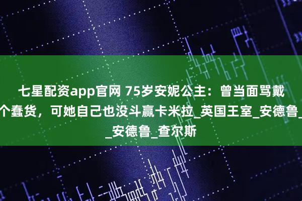 七星配资app官网 75岁安妮公主：曾当面骂戴安娜是个蠢货，可她自己也没斗赢卡米拉_英国王室_安德鲁_查尔斯